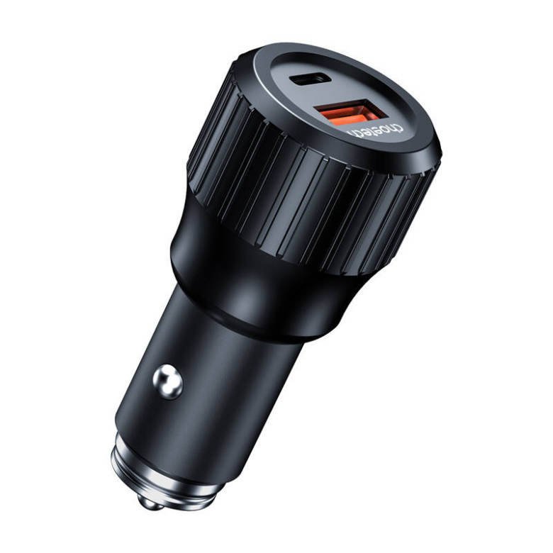 Choetech TC0010 USB-C 45 + USB-A 18W autós gyorstöltő (fekete) Choetech TC0010 USB-C 45 + USB-A 18W autós gyorstöltő (fekete)