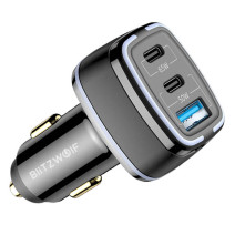 BlitzWolf BW-BC4 3 portos USB PD autós töltő, 115W BlitzWolf BW-BC4 3 portos USB PD autós töltő, 115W