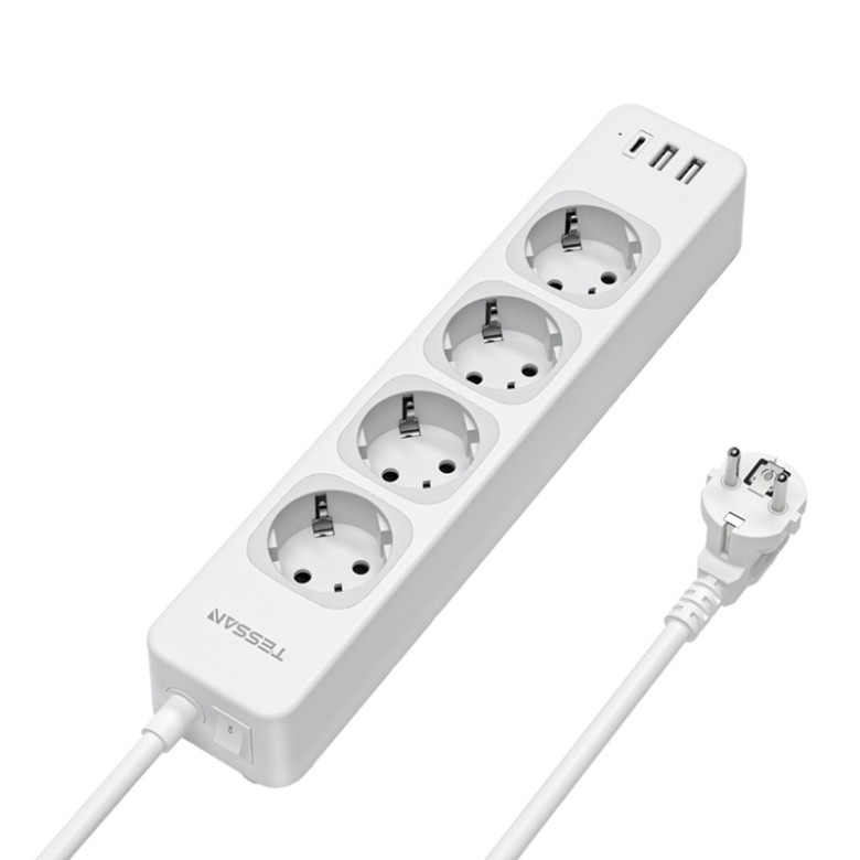Power Strip Tessan TS-307-C (white)