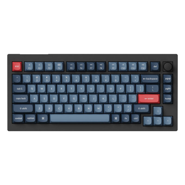 Wireless Custom Mechanical Keyboard Keychron V1 Max QMK/VIA Knob Version Banana Switch (black)