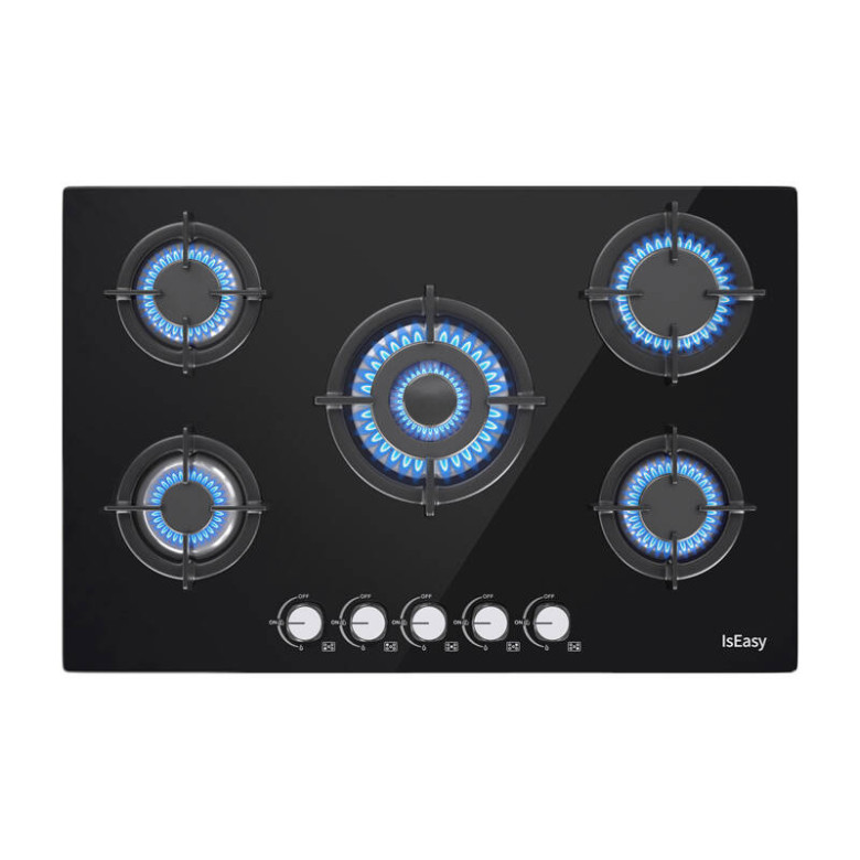 Glass Panel Gas Stove IsEasy MGBG-775 Five-zones