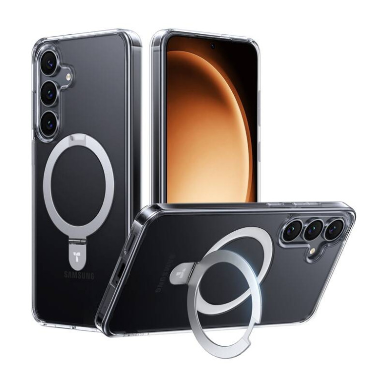 Torras Ostand Series Phone case for Samsung S25 (Clear)