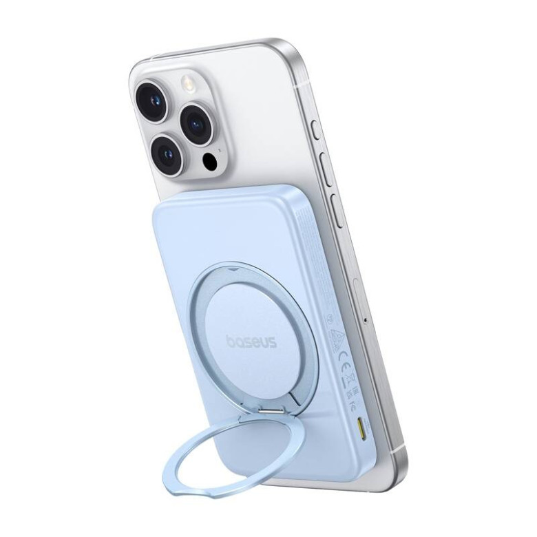 Baseus PicoGo Qi2 powerbak with stand 5000mAh 20W (blue)