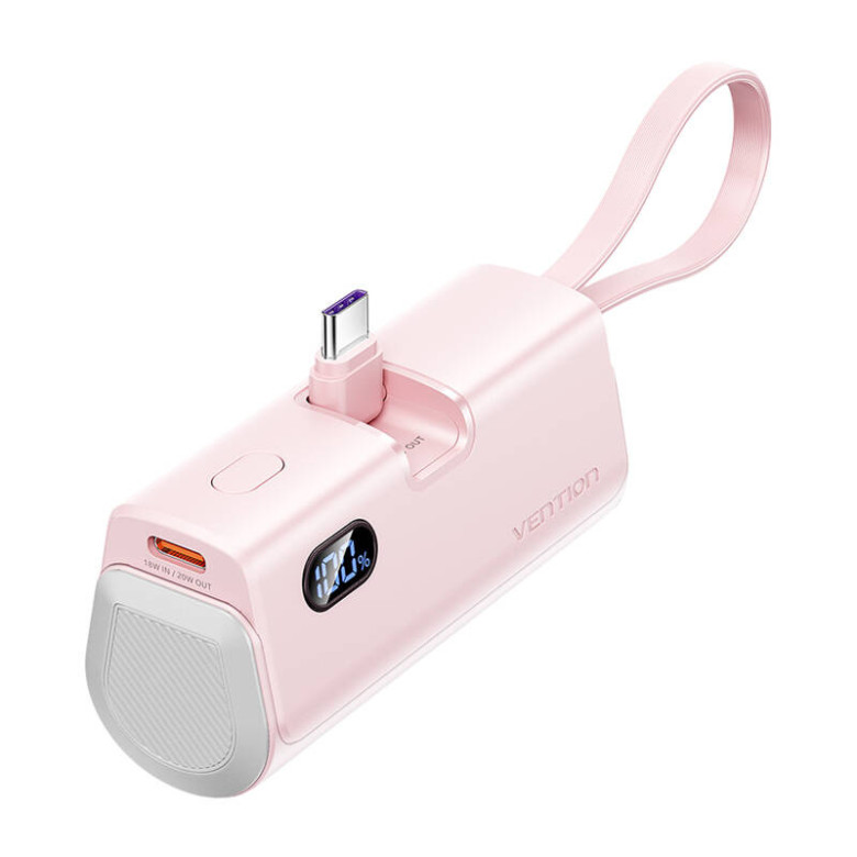PowerBank Vention LED Display 4800mAh 22.5W FHQP0 (Pink)