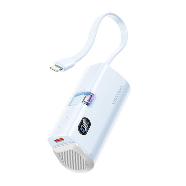 Powerbank Vention LED kijelző 4800mAh 22.5W FHQL0 (kék) Powerbank Vention LED kijelző 4800mAh 22.5W FHQL0 (kék)