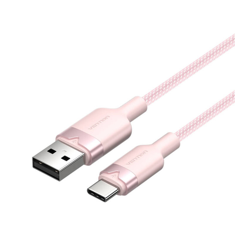 USB 2.0 A Male to C Male 3A Cable Vention CTNPF 1M (Pink)
