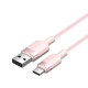 USB 2.0 A Male to C Male 3A Cable Vention CTNPF 1M (Pink)