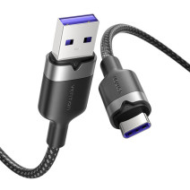 USB 2.0 A Male to C Male 6A Cable Vention CTOBF 1M (Black) USB 2.0 A Male to C Male 6A Cable Vention CTOBF 1M (Black)