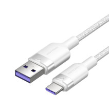 USB 2.0 A Male to C Male 6A Cable Vention CTOWH 2M (White)