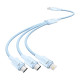 USB 2.0 A Male to 3in1 3A Cable Vention CTPLG 1.5M (Blue)