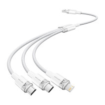 USB 2.0 A Male to 3in1 3A Cable Vention CTPWG 1.5M (White)