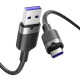 USB 2.0 A Male to C Male 6A Cable Vention CTOBH 2M (Black)
