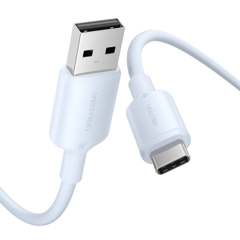 USB 2.0 A Male to C Male 3A Cable Vention CTQLF 1M (Blue) USB 2.0 A Male to C Male 3A Cable Vention CTQLF 1M (Blue)