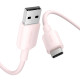 USB 2.0 A és USB-C 3A közötti kábel Vention CTQPH 2M (rózsaszín) USB 2.0 A és USB-C 3A közötti kábel Vention CTQPH 2M (rózsaszín)