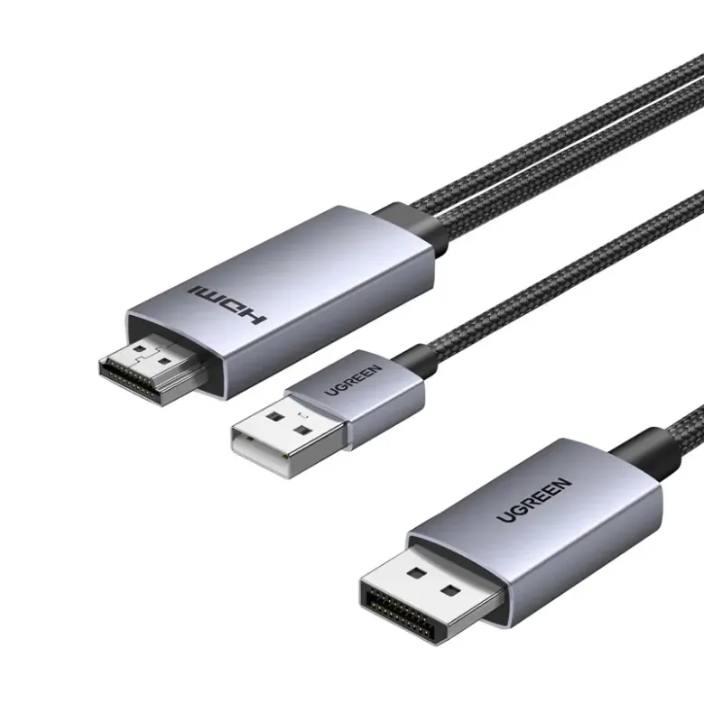 Cable DisplayPort HDMI Ugreen HD169 4K 60Hz 2m (black) Cable DisplayPort HDMI Ugreen HD169 4K 60Hz 2m (black)