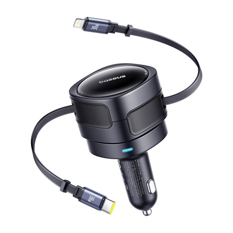 Enjoyment Max Car Charger C+L Baseus Cables 60W Black