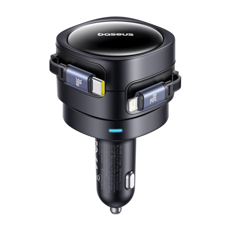 Enjoyment Max Car Charger C+L Baseus Cables 60W Black