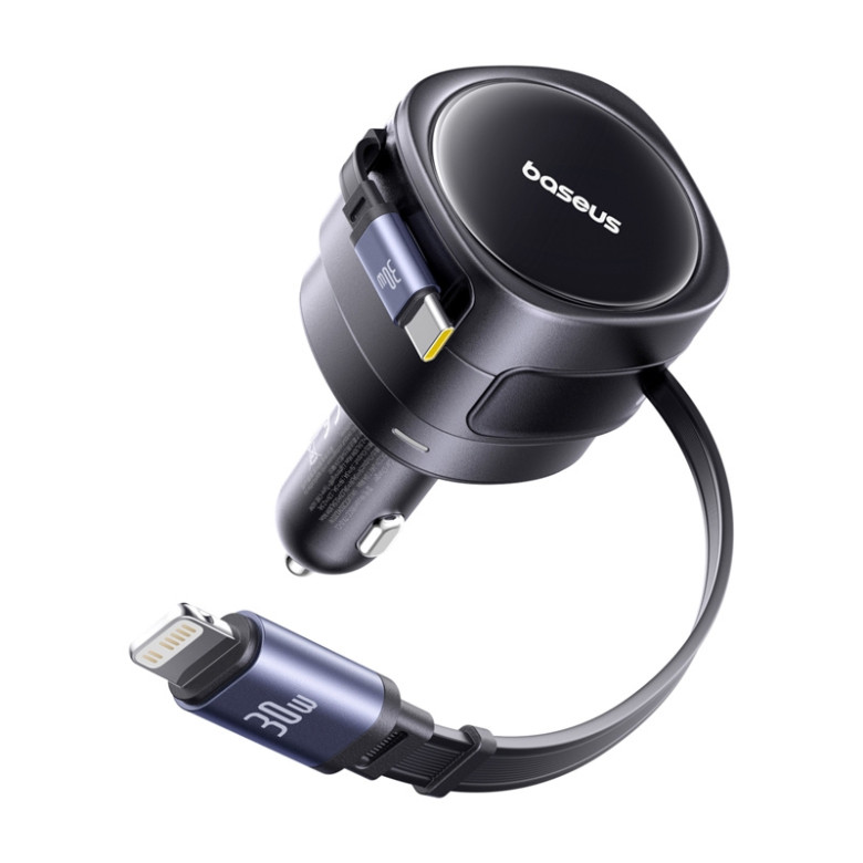 Enjoyment Max Car Charger C+L Baseus Cables 60W Black