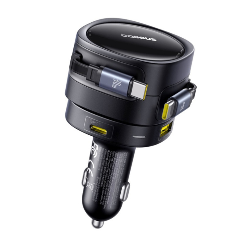 Enjoyment Max CarCharger Baseus C+C & U+C Ports90W Black