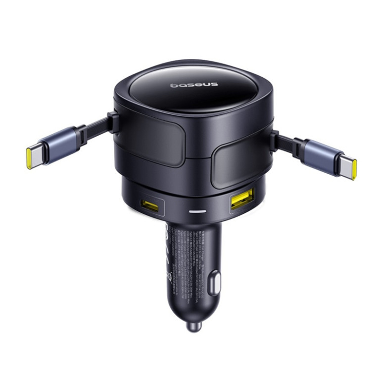 Enjoyment Max CarCharger Baseus C+C & U+C Ports90W Black