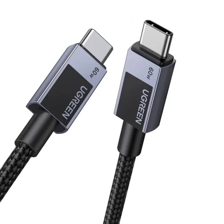 Cable USB-C 2.0 to USB-C 2.0 Ugreen L524 PD 3A 0.5m (gray)