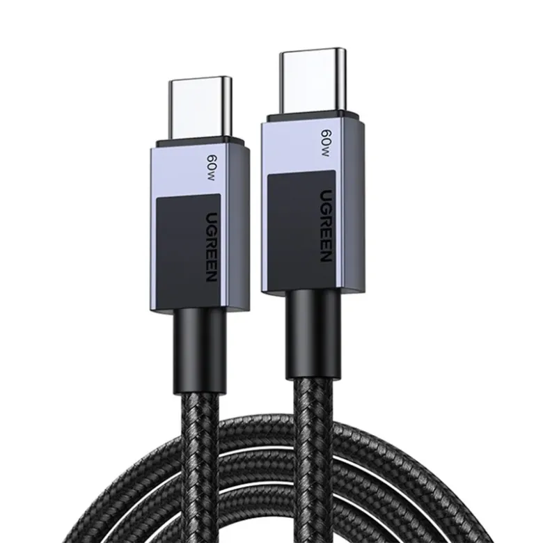 Cable USB-C 2.0 to USB-C 2.0 Ugreen L524 PD 3A 0.5m (gray)