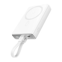 Magnetic Power Bank Kickstand Joyroom JR-PBM01, 10000mA, 20W (white)