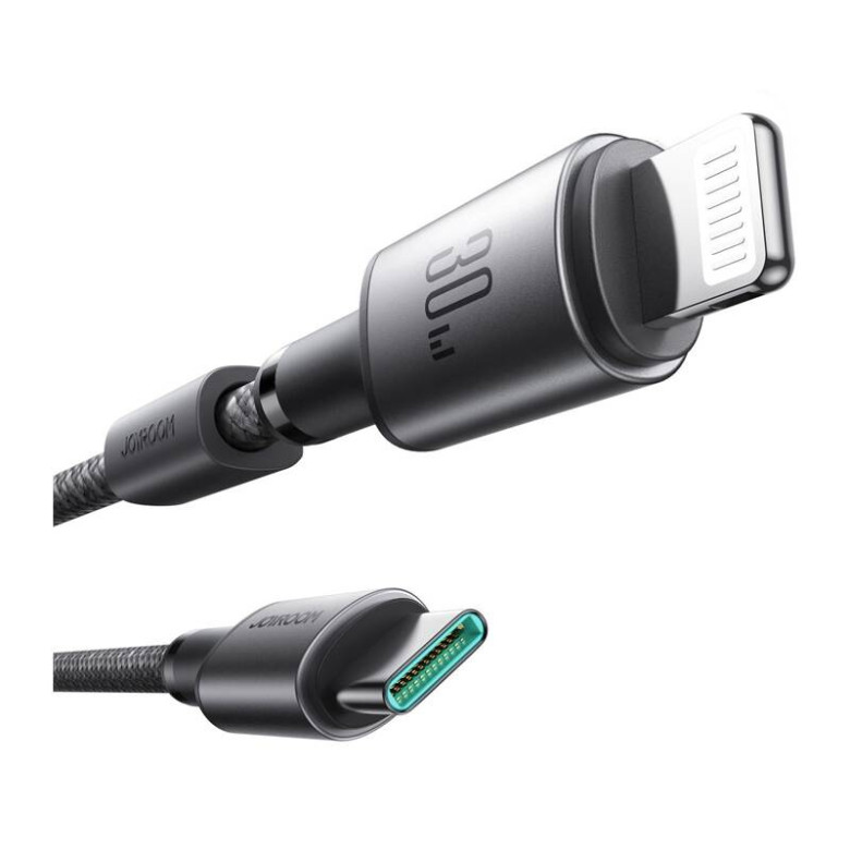 Cable USB-C Lightning Joyroom 30W, 1.2m Gray