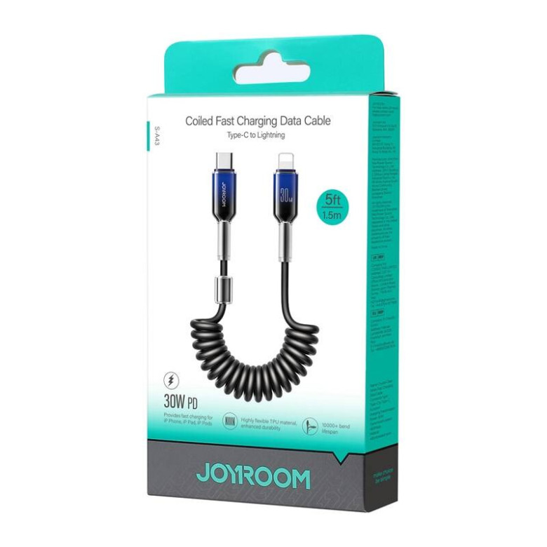 Kábel USB-C Lightning Joyroom S-A43 30W 1,5m czarny Kábel USB-C Lightning Joyroom S-A43 30W 1,5m czarny