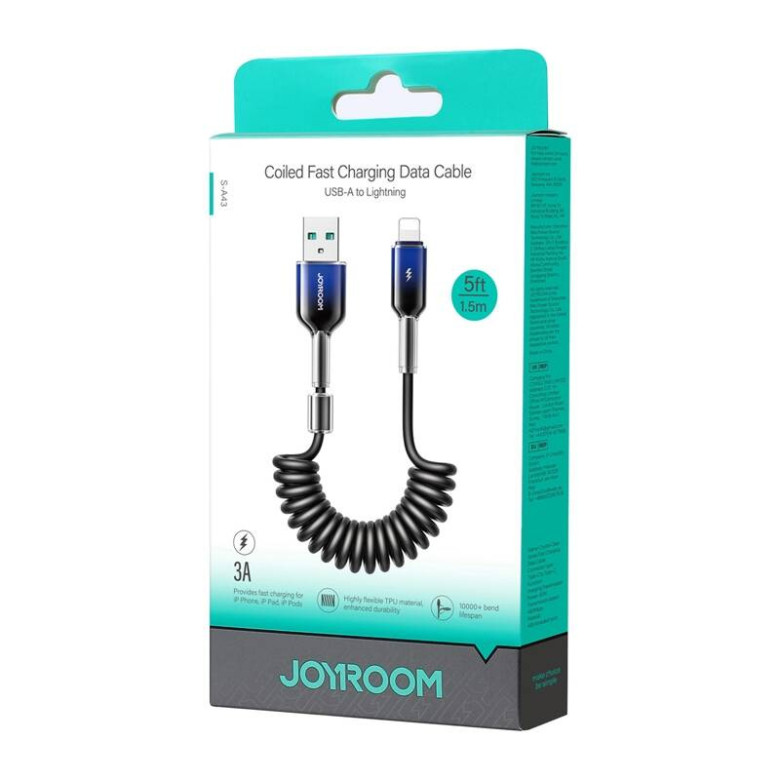 Kábel USB-A Lightning Joyroom S-A43 1.5m czarny Kábel USB-A Lightning Joyroom S-A43 1.5m czarny