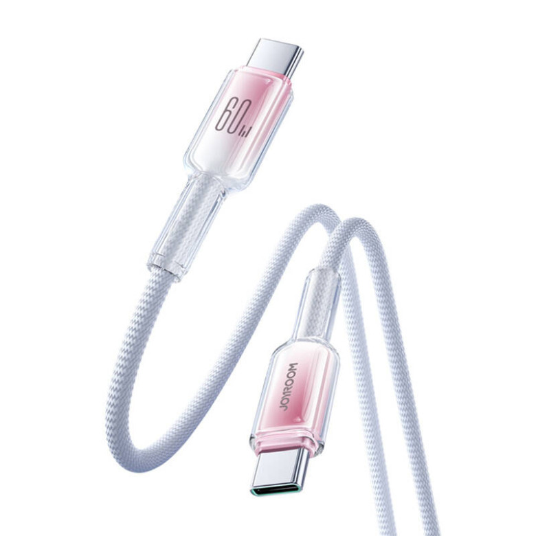 Kábel USB-C USB-C Joyroom S-A42 60W 1.2m fehér Kábel USB-C USB-C Joyroom S-A42 60W 1.2m fehér