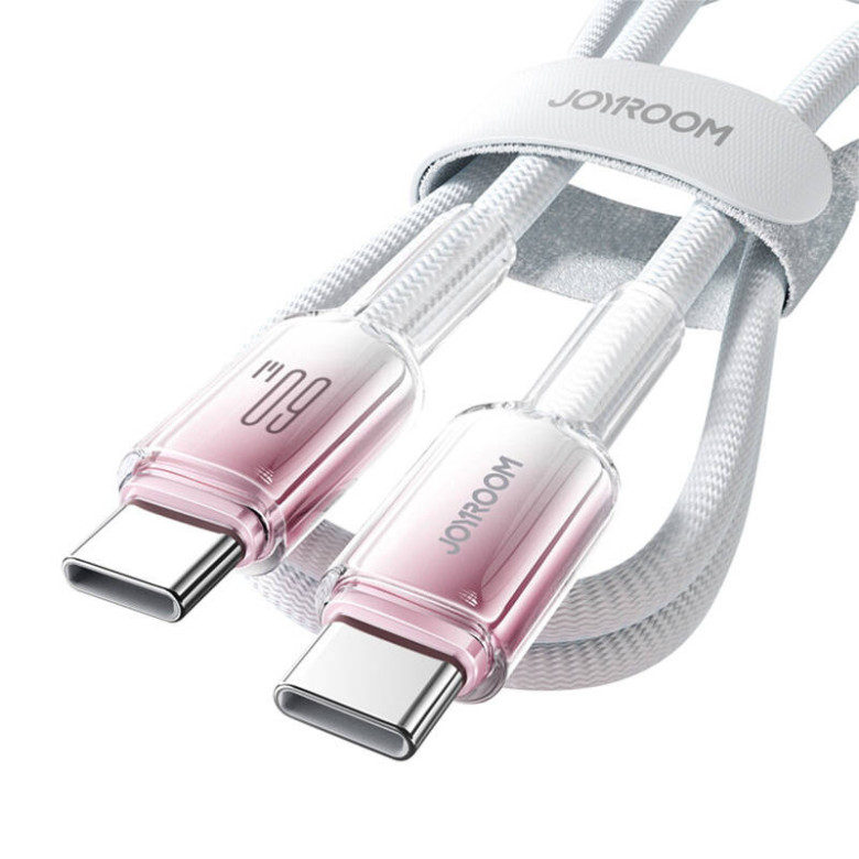 Kábel USB-C USB-C Joyroom S-A42 60W 1.2m fehér Kábel USB-C USB-C Joyroom S-A42 60W 1.2m fehér