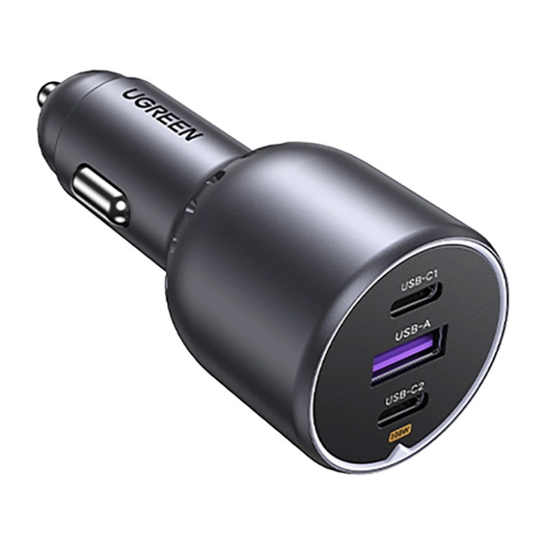 Car Charger UGREEN EC705, USB + 2x USB-C, 130W + 1m 5A Cable Car Charger UGREEN EC705, USB + 2x USB-C, 130W + 1m 5A Cable