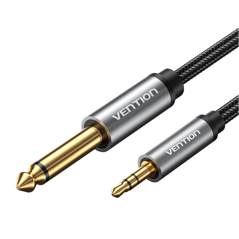 Audiokábel mini jack 3,5 mm-es férfi jack 6,35 mm-es férfi Vention BCYHH 2m Audiokábel mini jack 3,5 mm-es férfi jack 6,35 mm-es férfi Vention BCYHH 2m