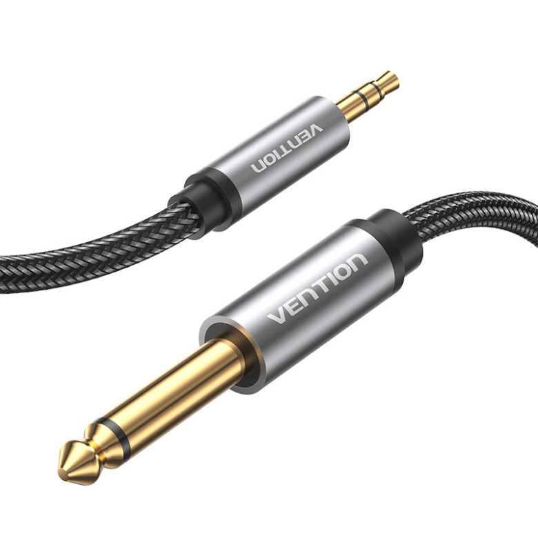 Audiokábel mini jack 3,5 mm-es férfi jack 6,35 mm-es férfi Vention BCYHJ 5m Audiokábel mini jack 3,5 mm-es férfi jack 6,35 mm-es férfi Vention BCYHJ 5m
