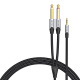 Audio cable 3.5mm male to 2x jack 6.35mm male Vention BARHK 8m