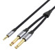 Audio cable 3.5mm male to 2x jack 6.35mm male Vention BARHK 8m