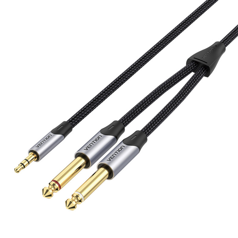 Audiokábel mini jack 3,5 mm-es jack 6,35 mm-es hím Vention BARHL 10m Audiokábel mini jack 3,5 mm-es jack 6,35 mm-es hím Vention BARHL 10m