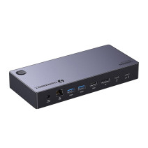 Docking Station Ugreen Revodok Max 313 Thunderbolt 4 to 2x USB 3.0, USB 3.2, USB-C 3.2, HDMI 2.1, DisplayPort 1.4, SD/microSD, RJ45, AUX 3.5mm, PD 140W