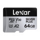Karta pamięci Lexar High-Performance Silver Plus microSDXC 64GB + adapter