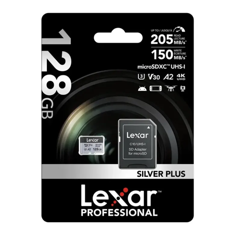 Karta pamięci Lexar High-Performance Silver Plus microSDXC 128GB + adapter