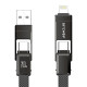 Cable USB 4in1 Blitzwolf BW-HDC7 USB+C+Lightning 240W 1,2m (black)