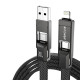 Cable USB 4in1 Blitzwolf BW-HDC7 USB+C+Lightning 240W 1,2m (black)