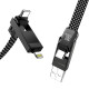 Cable USB 4in1 Blitzwolf BW-HDC7 USB+C+Lightning 240W 1,2m (black)