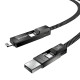 Cable USB 4in1 Blitzwolf BW-HDC7 USB+C+Lightning 240W 1,2m (black)