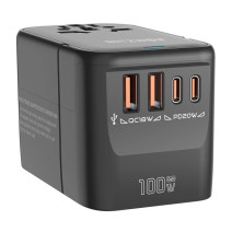 Travel Adapter 5in1 Blitzwolf BW-TA2 2xUSB PD + 2xC QC + C GaN 100W Travel Adapter 5in1 Blitzwolf BW-TA2 2xUSB PD + 2xC QC + C GaN 100W