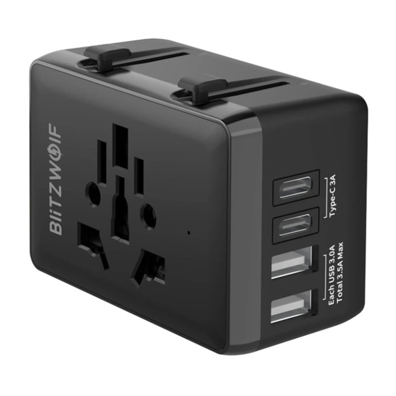 Travel Adapters 4in1 Blitzwolf BW-TA1 2xUSB + C + PD 20W