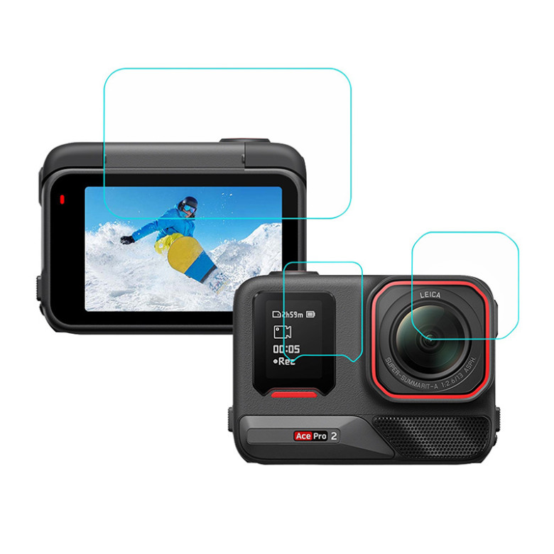 Puluz Tempered Glass Film Puluz 3in1 for Insta 360 Ace Pro 2