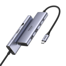 Hub USB-C Ugreen CM498, HDMI, 2x USB, 2x USB-C, SD/TF, RJ45, PD, 4K 60 Hz