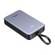 green PB505 20000mAh Power Bank, USB + USB-C, Built-in Cable, 20W (Gray)